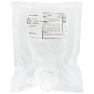McKesson, Hand Sanitizer with Aloe McKesson 1,000 mL Ethyl Alcohol Foaming Dispenser Refill Bag, Count of 4 McKesson, Hand Sanitizer with Aloe McKesson 1,000 mL Ethyl Alcohol Foaming Dispenser Refill Bag, Count of 4
