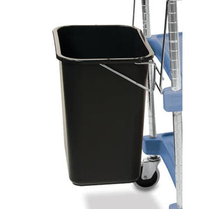 Microban® Antibacterial Utility Cart Accessories, Wastebasket and Holder for 20"x30" Carts Microban® Antibacterial Utility Cart Accessories, Wastebasket and Holder for 20"x30" Carts