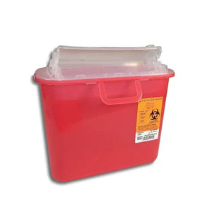 5.4qt Sharps Container, Translucent Red • 12/pk 5.4qt Sharps Container, Translucent Red • 12/pk