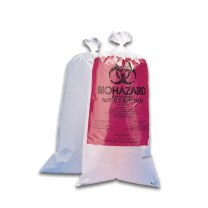Clear Biohazard Bag , 10-12gal • With Warning Label Clear Biohazard Bag , 10-12gal • With Warning Label
