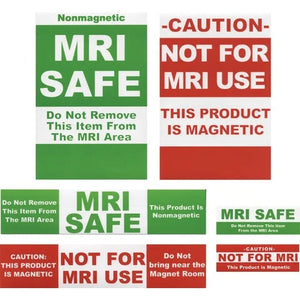 MRI Labels Green Safe/Red Caution Combo Pack, 24-Pack • 6 large (3 green/3 red), 6 medium (3 green/3 red), 12 small (6 green/6 red) MRI Labels Green Safe/Red Caution Combo Pack, 24-Pack • 6 large (3 green/3 red), 6 medium (3 green/3 red), 12 small (6 green/6 red)
