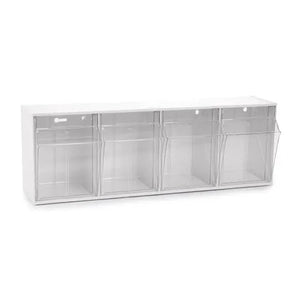 Tilt Bins for Insight® Modular Cart with Backboard, 4-Bin • 21"W x 5"D x 7.5"H Tilt Bins for Insight® Modular Cart with Backboard, 4-Bin • 21"W x 5"D x 7.5"H