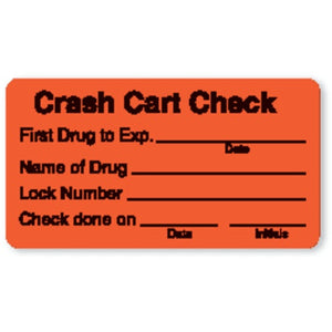 Crash Cart Check Labels • 3"W x 1.625"H Crash Cart Check Labels • 3"W x 1.625"H