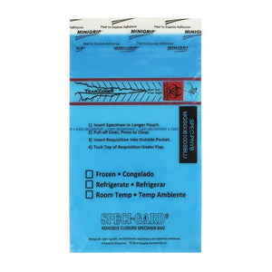 Biohazard Bag • 6"W x 10"H • Blue Biohazard Bag • 6"W x 10"H • Blue