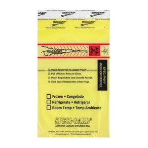 Biohazard Bag • 6"W x 10"H • Yellow Biohazard Bag • 6"W x 10"H • Yellow