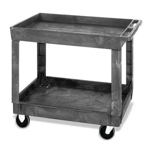 Polymer Utility Carts with Raised Sides, Large 2-Shelf • 26"W x 40"L x 32.5"H Polymer Utility Carts with Raised Sides, Large 2-Shelf • 26"W x 40"L x 32.5"H