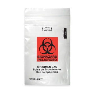 2-Pocket Zip-Closure Biohazard Specimen Bags, 6" x 9" Clear 2-Pocket Zip-Closure Biohazard Specimen Bags, 6" x 9" Clear