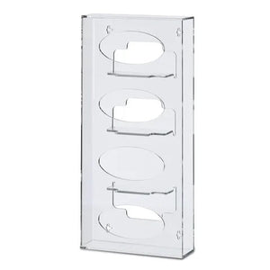 Silhouette Glove Dispenser, Quad • 10.187"W x 3.125"D x 21.124"H Silhouette Glove Dispenser, Quad • 10.187"W x 3.125"D x 21.124"H