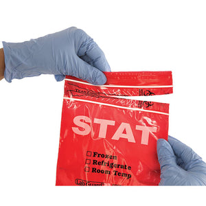 Destroyable Biohazard Symbol Triple-Wall TearZone Bags 6"W x 9"H, STAT Bag Destroyable Biohazard Symbol Triple-Wall TearZone Bags 6"W x 9"H, STAT Bag