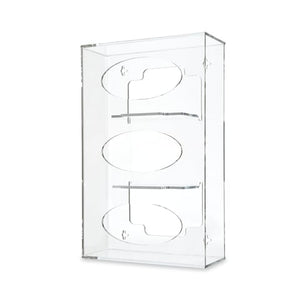 Antimicrobial Side-Loading Acrylic Glove Dispenser, Triple 10.125"W x 4.125"D x 16"H Antimicrobial Side-Loading Acrylic Glove Dispenser, Triple 10.125"W x 4.125"D x 16"H