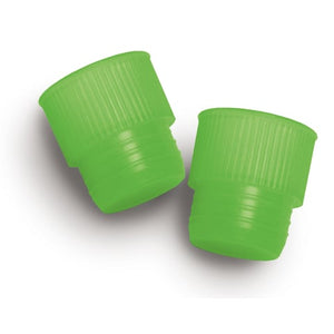 Ribbed Tube Caps, For 12mm Tubes Green Ribbed Tube Caps, For 12mm Tubes Green