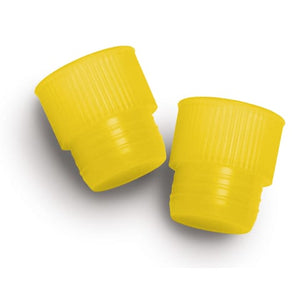 Ribbed Tube Caps, For 12mm Tubes Yellow Ribbed Tube Caps, For 12mm Tubes Yellow