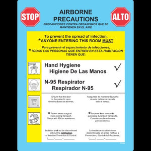 Precautions Label, Airborne Precautions Label, Airborne