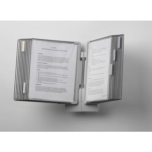 Document Display System Sleeves Hold 8.5" x 11" Letter Size Papers, Wall-Mount/Expansion Unit 3.375"W x 2.5"D x 11.5"H Document Display System Sleeves Hold 8.5" x 11" Letter Size Papers, Wall-Mount/Expansion Unit 3.375"W x 2.5"D x 11.5"H