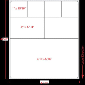 Laboratory System Labels Cerner 4.5"W x 4"H 1" Core, White Laboratory System Labels Cerner 4.5"W x 4"H 1" Core, White