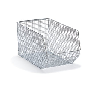 Wire Mesh Hang & Stack Bin, 16.25"W x 14.5"D x 7"H Wire Mesh Hang & Stack Bin, 16.25"W x 14.5"D x 7"H