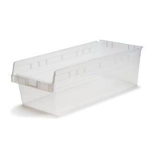 8" Tall Shelf Bin, 11.125"W x 23.625"D • Clear 8" Tall Shelf Bin, 11.125"W x 23.625"D • Clear
