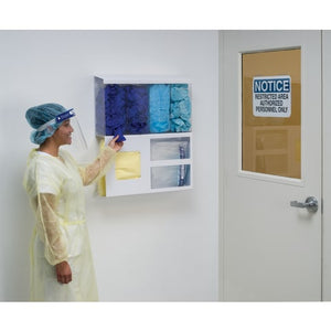 Marketlab OR Bulk PPE Dispenser • 25"W x 6.25"D x 30.13"H Marketlab OR Bulk PPE Dispenser • 25"W x 6.25"D x 30.13"H