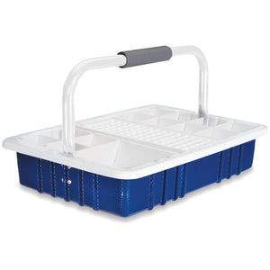 Phlebotomy Tray with 17mm Tube Rack • 11.5"W x 16.5"L x 9.5"H, Blue Phlebotomy Tray with 17mm Tube Rack • 11.5"W x 16.5"L x 9.5"H, Blue