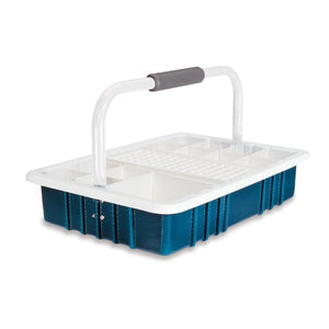 Phlebotomy Tray with 17mm Tube Rack • 11.5"W x 16.5"L x 9.5"H, Teal Phlebotomy Tray with 17mm Tube Rack • 11.5"W x 16.5"L x 9.5"H, Teal