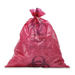 Polyethylene Biohazard Bags, 5-7 Gallons • 1.25mil • 19"W x 23"H Polyethylene Biohazard Bags, 5-7 Gallons • 1.25mil • 19"W x 23"H