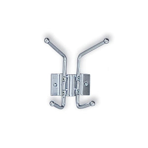 Wall-Mount Metal Rack, 2-Hook • Chrome • 6.5"W x 3"D x 7.06"H Wall-Mount Metal Rack, 2-Hook • Chrome • 6.5"W x 3"D x 7.06"H