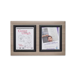 Double Frame Messaging Board on Panel, Double • 14" x 20" • Driftwood Double Frame Messaging Board on Panel, Double • 14" x 20" • Driftwood