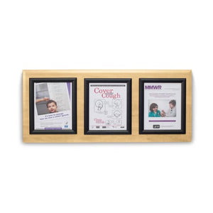 Message Board Panel • Black Frame, Triple • 35"W x 16"H • Maple Message Board Panel • Black Frame, Triple • 35"W x 16"H • Maple