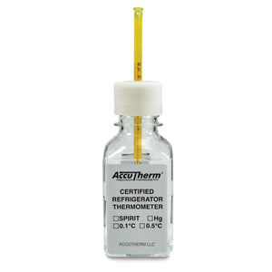 Bottle Thermometer Bio-Safe Glycol/Water • 0.5°C Divisions, Refrigerator • 250mL • -5°C to 20°C Bottle Thermometer Bio-Safe Glycol/Water • 0.5°C Divisions, Refrigerator • 250mL • -5°C to 20°C