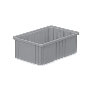 Dividable Storage Box, 16.5"L x 10.875"W x 6"H • Gray Dividable Storage Box, 16.5"L x 10.875"W x 6"H • Gray