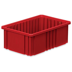 Dividable Storage Box, 16.5"L x 10.875"W x 6"H • Red Dividable Storage Box, 16.5"L x 10.875"W x 6"H • Red