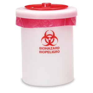Autoclavable Biohazard Container, 5-Gallon • 11"Dia x 15"H Autoclavable Biohazard Container, 5-Gallon • 11"Dia x 15"H