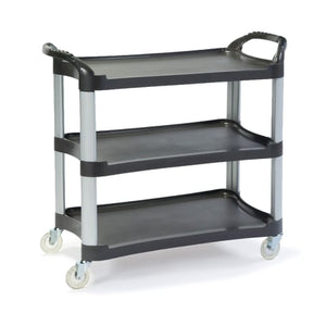 Dual Handle Utility Cart, Charcoal • 20"W x 42"L x 37.5"H Dual Handle Utility Cart, Charcoal • 20"W x 42"L x 37.5"H