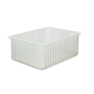 Dividable Storage Box, 22.5"L x 17.5"W x 8"H • Clear Dividable Storage Box, 22.5"L x 17.5"W x 8"H • Clear