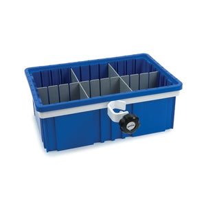 Universal Mounting Bracket, With Large Dividable Bin • 10" W x 8" D x 6.5" H • 2 Short, 1 Long Divider Universal Mounting Bracket, With Large Dividable Bin • 10" W x 8" D x 6.5" H • 2 Short, 1 Long Divider
