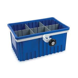 Universal Mounting Bracket, With X-Large Dividable Bin • 10"W x 8"D x 5"H • 2 Short, 1 Long Divider Universal Mounting Bracket, With X-Large Dividable Bin • 10"W x 8"D x 5"H • 2 Short, 1 Long Divider