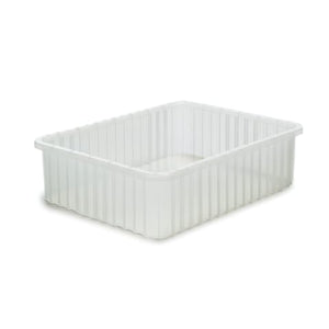 Dividable Storage Box, 22.5"L x 17.5"W x 6"H • Clear Dividable Storage Box, 22.5"L x 17.5"W x 6"H • Clear