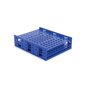 Monster Rack, 13mm-16mm • Holds 120 tubes • 10.25"W x 13.25"L x 3.5"H • Blue Monster Rack, 13mm-16mm • Holds 120 tubes • 10.25"W x 13.25"L x 3.5"H • Blue