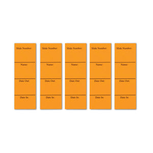 In/Out Cards, For Microscope Slide Box • Orange In/Out Cards, For Microscope Slide Box • Orange
