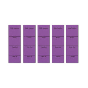 In/Out Cards, For Microscope Slide Box • Purple In/Out Cards, For Microscope Slide Box • Purple