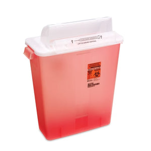 Sharps Containers for Lockable Enclosures, 12qt SharpSafety™ Sharps Container with SharpStar™ Lid • 12.4375"W x 5.9375"D x 13.5"H Sharps Containers for Lockable Enclosures, 12qt SharpSafety™ Sharps Container with SharpStar™ Lid • 12.4375"W x 5.9375"D x 13.5"H