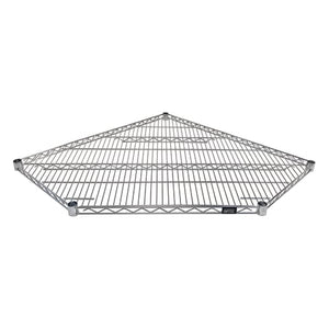 Corner Wire Shelf Chrome, 18"W x 36"L Corner Wire Shelf Chrome, 18"W x 36"L