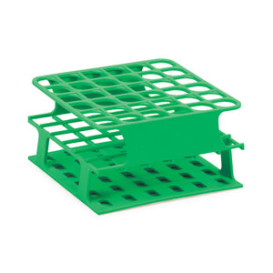 Half-Size Freezer Rack, For 16mm Tubes • Holds 36 • 5"L x 5"W x 2.75"H • Green Half-Size Freezer Rack, For 16mm Tubes • Holds 36 • 5"L x 5"W x 2.75"H • Green