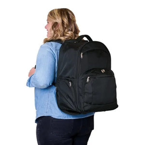Rolling Backpack III • Black • 13"W x 8.5"D x 20"H Rolling Backpack III • Black • 13"W x 8.5"D x 20"H