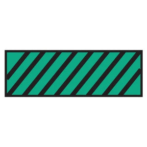 Instrument Sheet Tape, Diagonal Black Stripe • Green/Black Instrument Sheet Tape, Diagonal Black Stripe • Green/Black