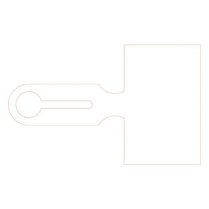 Tray Tag 6.4375W x 4"L, Blank • White Tray Tag 6.4375W x 4"L, Blank • White