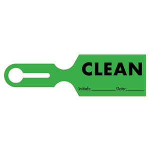 Instrument Tray Tags 2.5"W x 8.5"L, "CLEAN" • Green Instrument Tray Tags 2.5"W x 8.5"L, "CLEAN" • Green