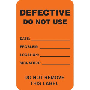 Marketlab Miscellaneous Medication Label Tape, Defective, Do Not Use Label Marketlab Miscellaneous Medication Label Tape, Defective, Do Not Use Label