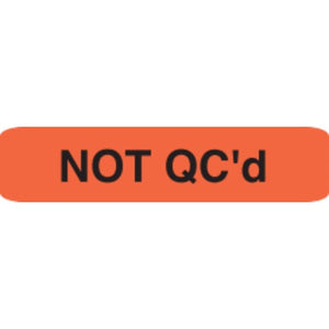 Reagent Labels, Not QC'd Label • Orange Reagent Labels, Not QC'd Label • Orange