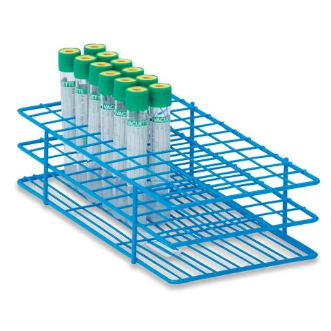 16mm Tube Racks for 10mL Tubes, Medium • Holds 72 Tubes • 5"W x 9.5"L x 2.5"H